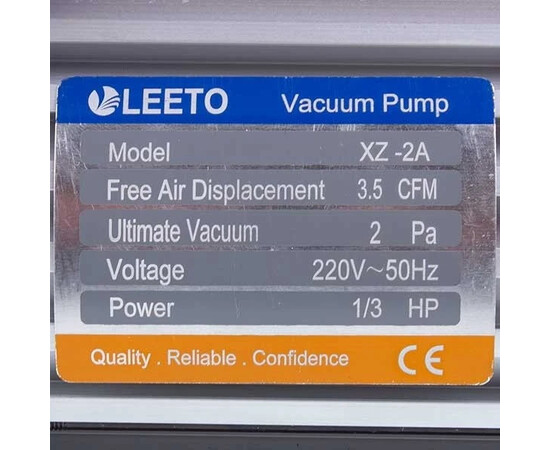 Зображення 2 Вакуумний насос LEETO XZ-2 (1 ступ./100 л/хв.)