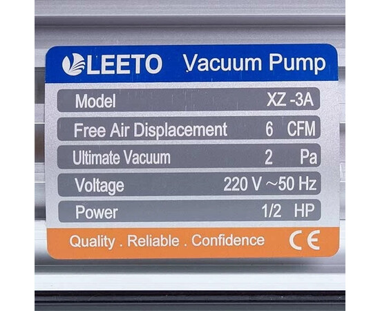 Зображення 2 Вакуумний насос LEETO XZ-3 (1 ступ./170 л/хв.)