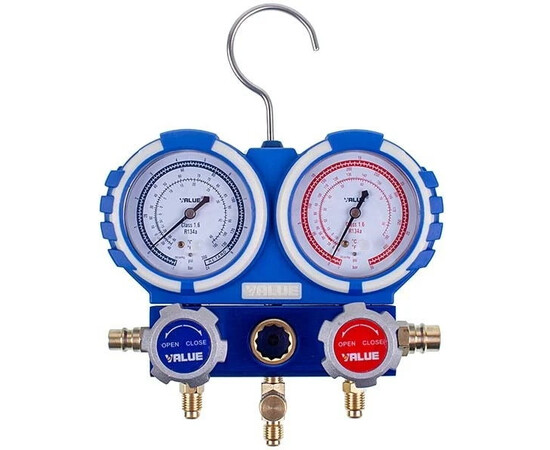 Зображення 3 Манометричний колектор 2-вентильний VALUE VMG-2 R134aВ + шланги 3шт.x900mm + автомуфти 2шт. (R134a)