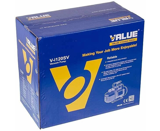 Зображення 7 Вакуумний насос з манометром Value VI-120-SV (1 ступ./57 л/хв.)