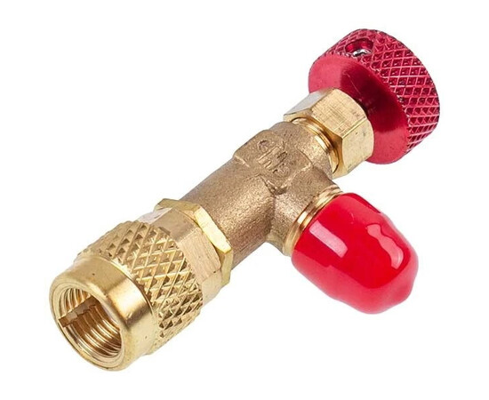 Зображення 2 Кран для заправки кондиціонерів HS-1223 (різьба внутрішня 5/16” зовнішня 5/16")