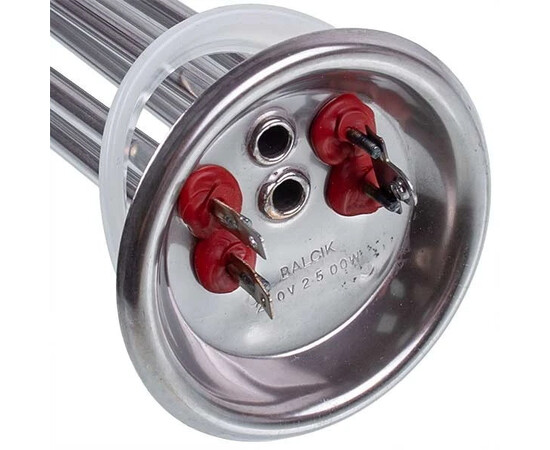 Изображение 4 Тэн для бойлера FERROLI 1500+1000W (нержавейка) L=300mm, фланец 92mm (под анод M6)