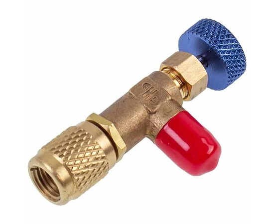 Зображення 2 Кран для заправки кондиціонерів HS-1222 (різьба внутрішня 1/4'' зовнішня 1/4'')