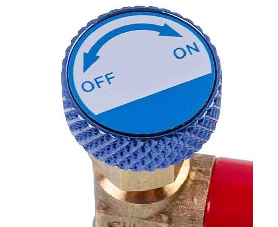 Зображення 4 Кран для заправки кондиціонерів HS-1222 (різьба внутрішня 1/4'' зовнішня 1/4'')