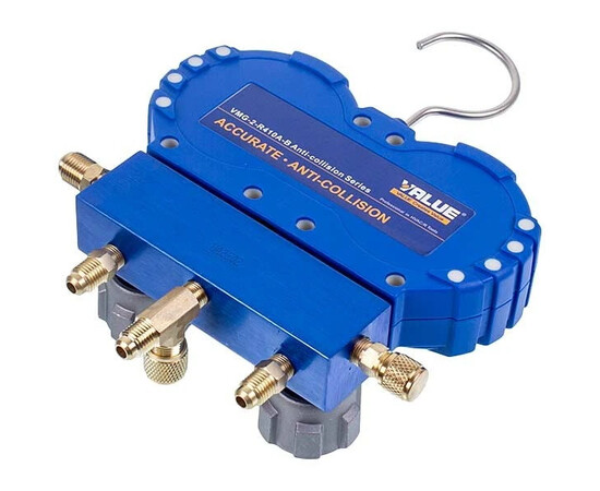 Зображення 4 Манометричний колектор 2-вентильний VALUE VMG-2 R410А-B + шланги 3шт (R410 R407 R22 R134)