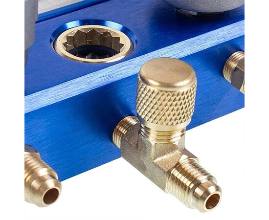 Зображення 5 Манометричний колектор 2-вентильний VALUE VMG-2 R410А-B + шланги 3шт (R410 R407 R22 R134)