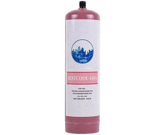 Зображення 2 Фреон Bestcool R410А 0.65kg під клапан шредера (Холодоагент R410А, Хладон-410А, Фреон 410, ДФУ-410А)