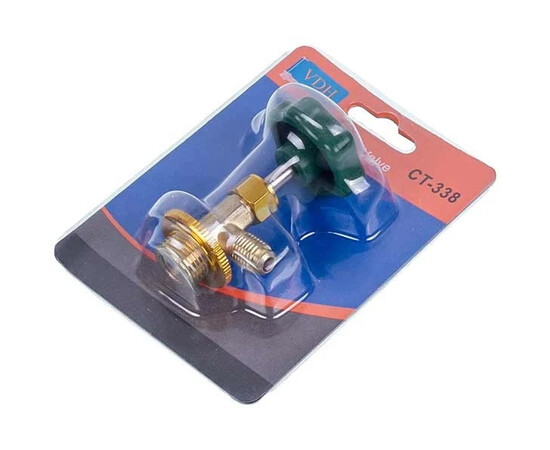 Зображення 4 Кран універсальний для заправки літрових балонів К-538/338 для R12 (з різьбою М12*1,25)