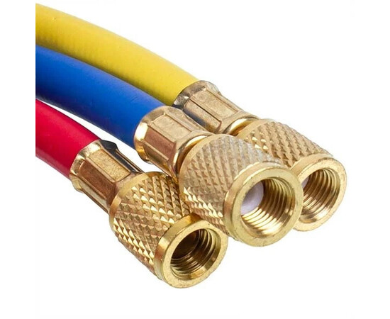 Изображение 2 Набор заправочных шлангов C372-S (3 шт.x1800mm 1/4''-5/16'' SAE) для фреона R-410