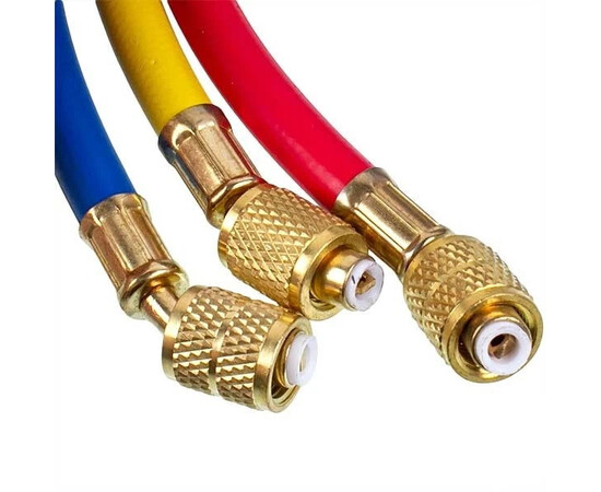 Изображение 3 Набор заправочных шлангов C372-S (3 шт.x1800mm 1/4''-5/16'' SAE) для фреона R-410