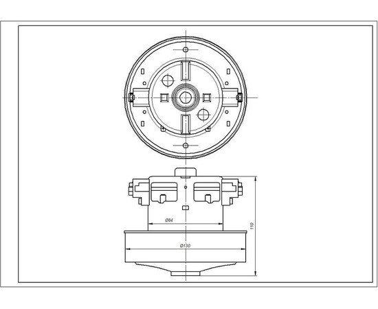 Зображення 6 Двигун для пилососа VCM022 IRMATECH MOTOR D=130/84 mm H=29/110 mm 1800 W 230 V