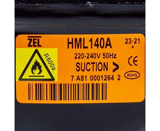 Зображення 2 Компресор для холодильника Zanussi ZEL HML140A R600a 140W (з пусковим реле ZHB43-120P15C)