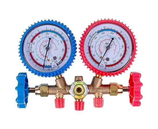 Зображення 2 Манометрический колектор 2-вентильний XM-R536G R-22 (R-12 R-502) + шланги 3шт