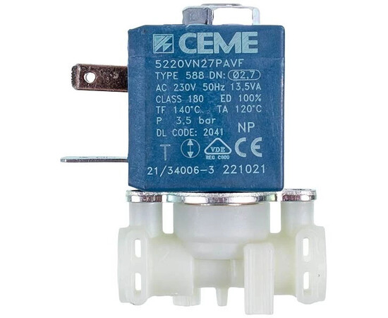 Зображення 2 Клапан електромагнітний CEME 5220VN27PAVF 5213222041 для кавомашини DeLonghi