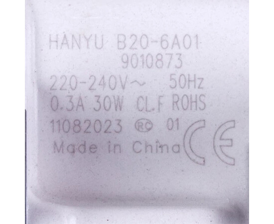 Изображение 2 Помпа (насос) для стиральной машины Candy 41018403 Hanyu (в сборе) B20-6A01 (контакты спаренные сзади, на 3 самореза)