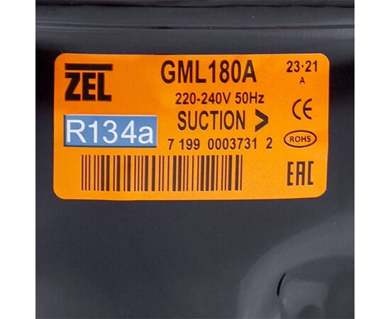 Зображення 2 Компресор для холодильника GML180A Zanussi ZEL R134a 178 W (з пусковим реле ZHB68-120P15C)