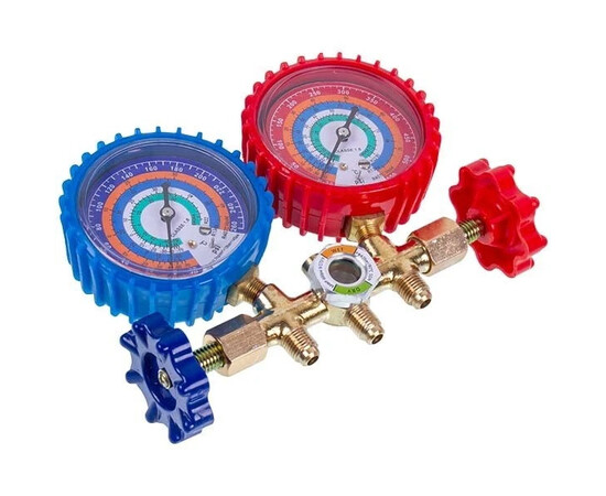 Изображение 2 Манометрический коллектор 2- вентильный XM-R560G R-22 (R-12 R-502) + шланги 3шт.x1500mm