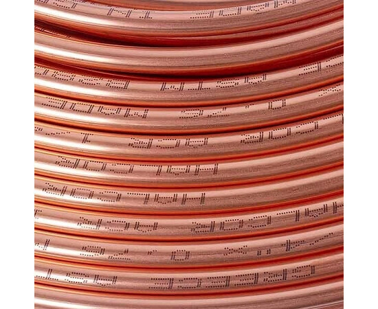 Зображення 3 Труба мідна 1/4'' 6x0.76mm бухта 50m Halcor (продаж кратний 5м)