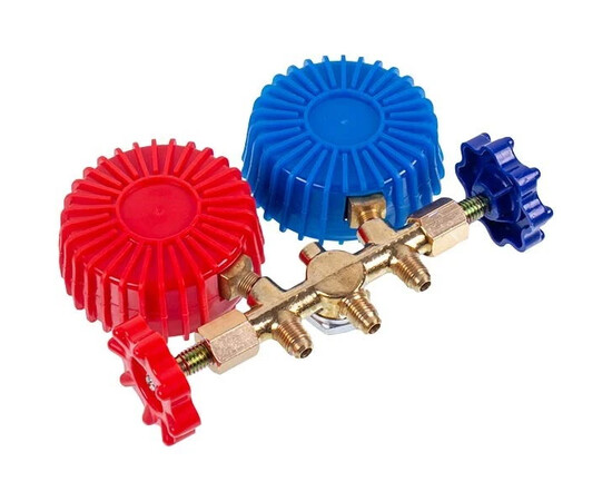 Зображення 3 Манометрический колектор 2-вентильний XM-R572G R-410 (R-22 R-134 R-404) + шланги 3шт.x1800mm