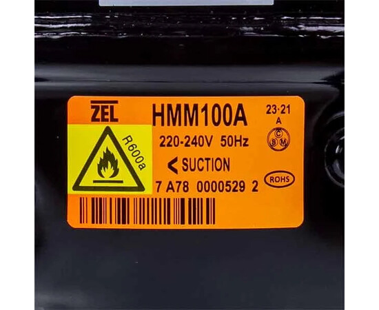 Зображення 2 Компресор для холодильника HMM100A Zanussi ZEL R600a 100 W (з пусковим реле ZHB43-120P15C)