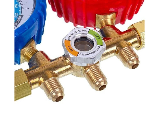 Зображення 3 Манометрический колектор 2-вентильний XM-R536G R-134 (R-22 R-404 R-12) + шланги 3шт