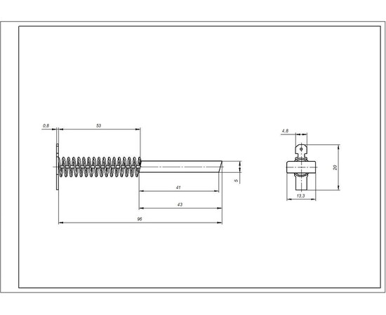 Изображение 7 Щетки двигателя для стиральной машины Bosch 00616505 (2 шт.) стержень (без корпуса) 13,6x5x43,3 (удлинённые)