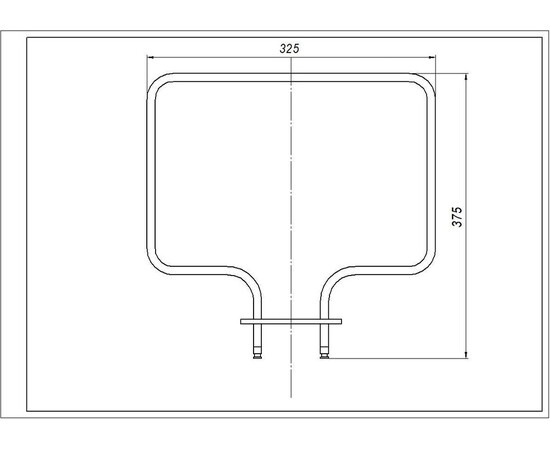 Изображение 4 Тэн нижний 8072470027 1000W 230V B=325mm L=375mm для духовки Electrolux