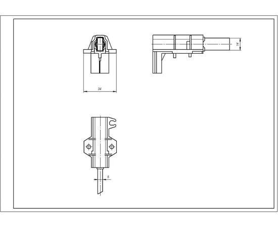 Изображение 7 Щетки двигателя для стиральной машины Ariston C00273898 (2 шт.) стержень 14x5x34 Type L