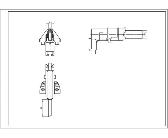 Зображення 7 Щітки двигуна для пральної машини Whirlpool 481236248004 CESET (2 шт.) стрижень 13.5x5x40