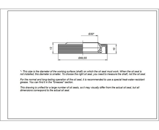 Зображення 4 Сальник для пральної машини Samsung DC62-00242A WLK 30*60.55*10/12
