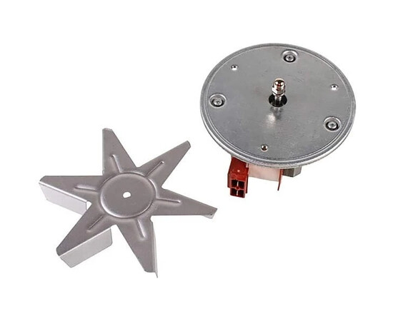 Зображення 2 Двигун вентилятора конвекції + крильчатка для духовки COK400UN D=150mm, 230V 30W L вала 20mm (універсальний)