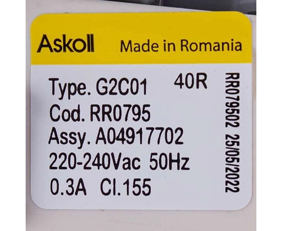 Зображення 6 Помпа (насос) для пральної машини Electrolux 8583792418029 Askoll 30 Вт RR0594 (контакти роздільні ззаду)