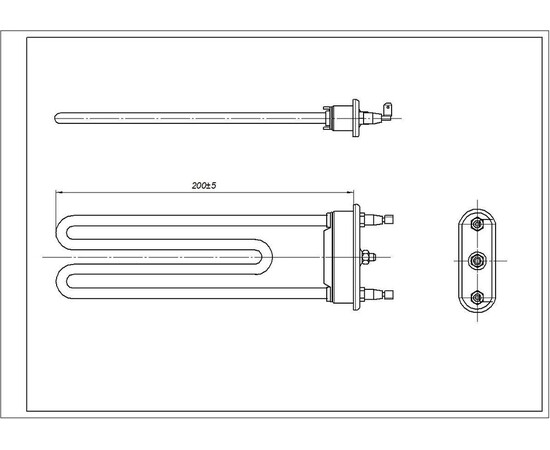 Изображение 3 ТЭН для стиральной машины Gorenje 587565 TPO 200-SG-2000 Kawai L=200 mm 2000 W