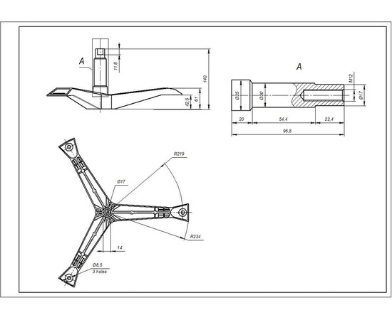 Зображення 5 Хрестовина барабана EBI для пральної машини Samsung COD.729 L=97mm