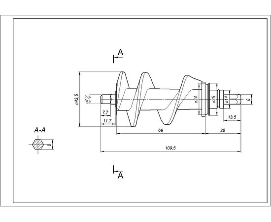 Зображення 6 Шнек (з ущільнювачем) для м'ясорубки Moulinex MS-651184