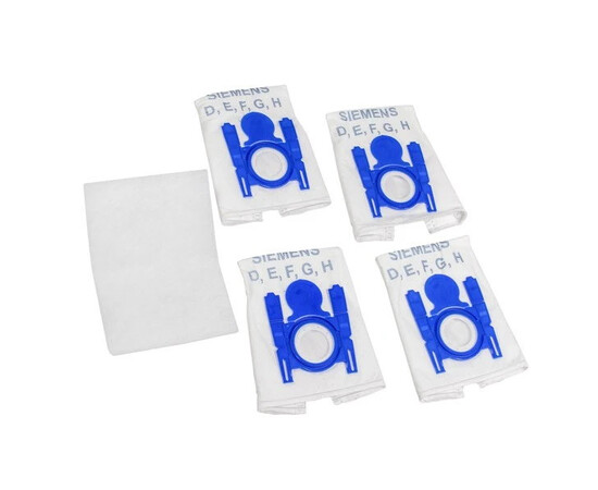 Изображение 2 Набор мешков (4 шт) WORWO + фильтра мотора для пылесоса Bosch, Siemens SBMB01K