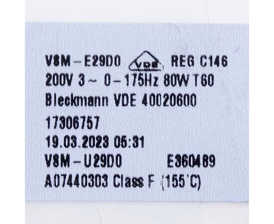 Зображення 2 Двигун помпи для посудомийної машини VSM-E2900 80W Electrolux 140074403035