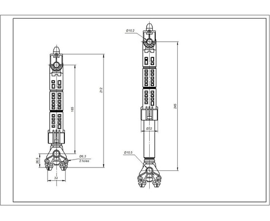 Зображення 4 Амортизатор бака для пральної машини Whirlpool 481246648088 ANSA 120N L=170-265mm