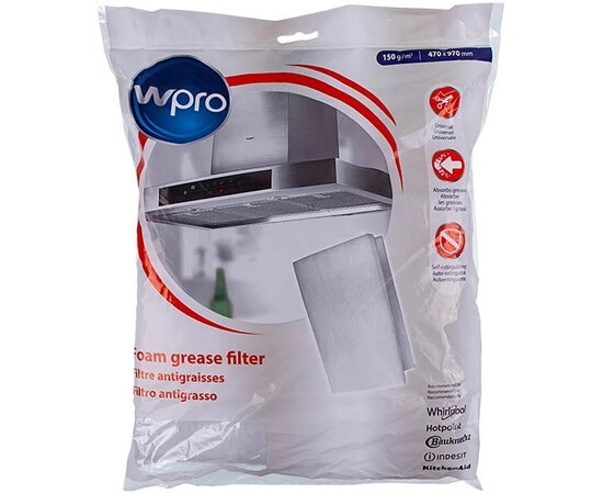Зображення 2 Фільтр жировий (універсальний) 470x970mm для витяжки Wpro 484000008523