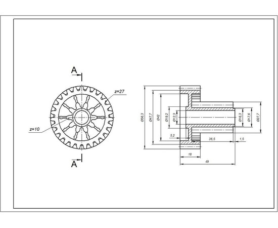 Зображення 4 Шестерня середня для м'ясорубки Kenwood KW715563