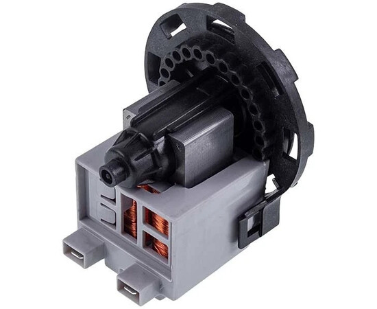 Зображення 2 Помпа (насос) для пральної машини 15011 Drain Pump 40 Вт P25-1E (контакти роздільні ззаду; на 8 засувок)