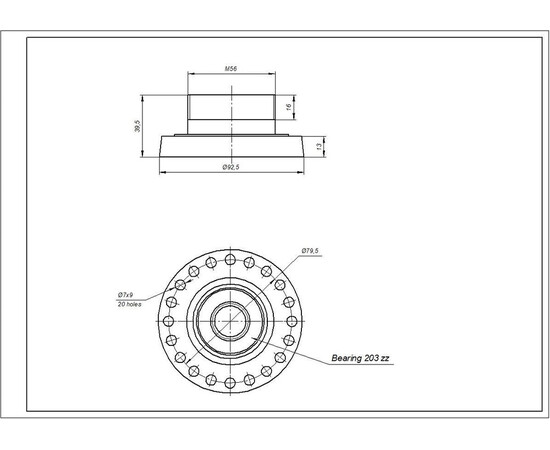 Зображення 11 Блок підшипників для вертикальної пральної машини Electrolux COD.098 EBI (різьба права, з мастилом)