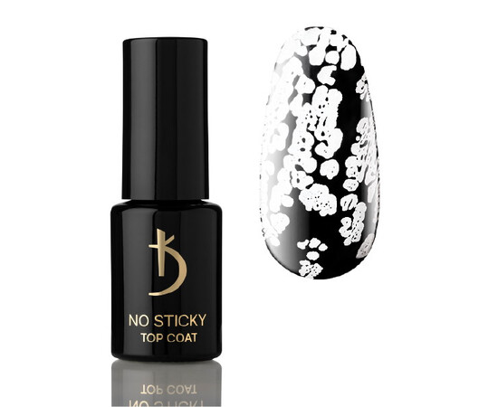 Зображення  Мереживне верхнє покриття для гель-лаку без липкого шару з УФ-фільтрами Kodi Lace No Sticky Top coat with UV, 12 мл, Об'єм (мл, г): 12