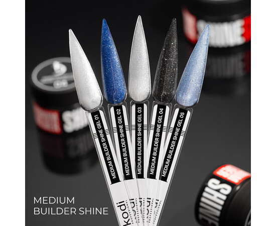 Зображення 3 Моделюючий гель Kodi Medium builder shine gel 01, 13 г, Об'єм (мл, г): 13, Колір: 01