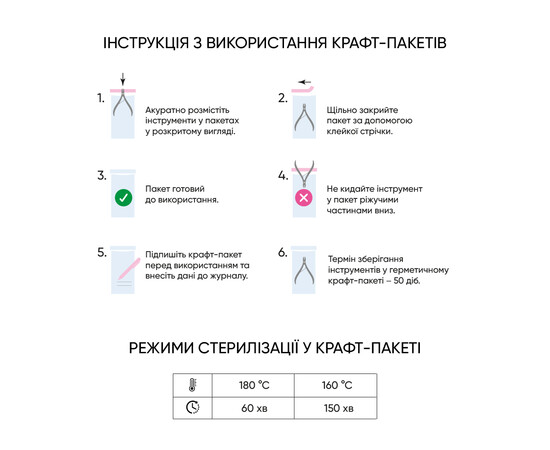 Изображение 3 Крафт-пакеты Microstop Eco с индикатором 4 класса 100х200 мм коричневые, 50 шт
