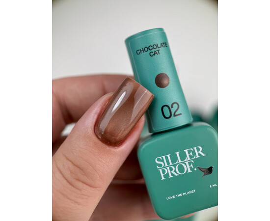 Зображення 2 Гель-лак для нігтів Siller Chocolate Cat 02, 8 мл, Об'єм (мл, г): 8, Колір: 02