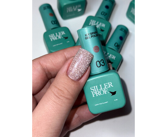 Зображення 3 Гель-лак для нігтів Siller Icy Spark 03, 8 мл, Об'єм (мл, г): 8, Колір: 03