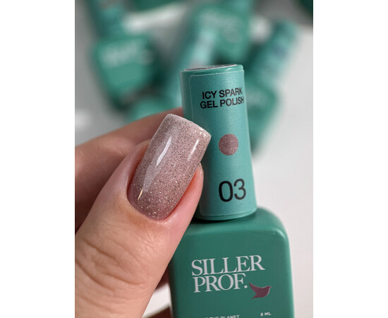 Зображення 2 Гель-лак для нігтів Siller Icy Spark 03, 8 мл, Об'єм (мл, г): 8, Колір: 03