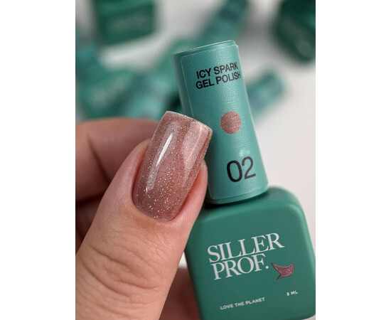 Зображення 2 Гель-лак для нігтів Siller Icy Spark 02, 8 мл, Об'єм (мл, г): 8, Колір: 02