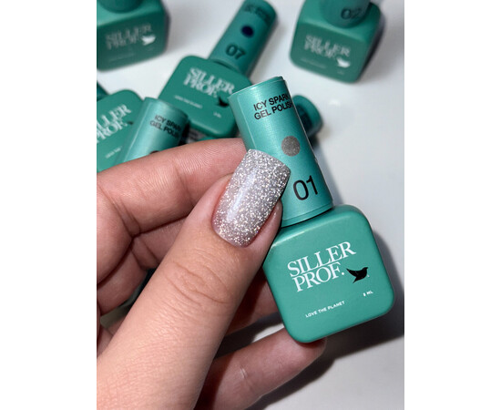 Зображення 3 Гель-лак для нігтів Siller Icy Spark 01, 8 мл, Об'єм (мл, г): 8, Колір: 01